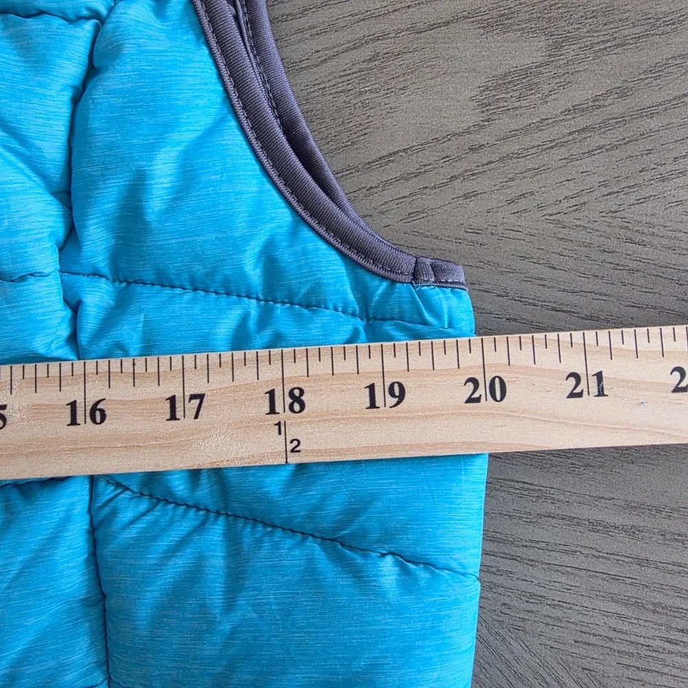 Tangerine Women Teal Blue Puffer Vest Quilted Full Zip Mock Neck XL